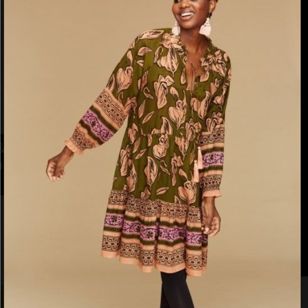 Roller Rabbit , Midi Dress, Size Large - Picture 4 of 7